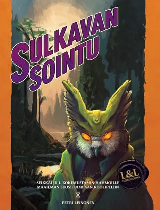 Sulkavan sointu -kirjan kansi. Sulkavanoita seisoo ilta-auringon valaiseman jokimaiseman edessä, edustaa tukkilaisromantiikkaa.