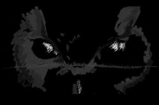 Pöllön silmät metsämaiseman yllä. Kuvitus korostaa seikkailun suomalaista luontoestetiikkaa.